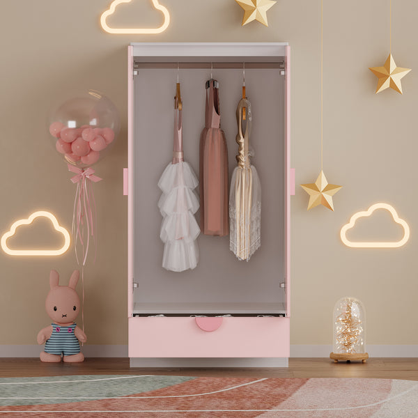 Kinderkleiderschrank Sandnes mit Schublade [en.casa]