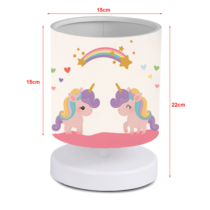 Croquis coté Lampe de bureau Maidstone pour enfant 22 cm blanc [lux.pro]