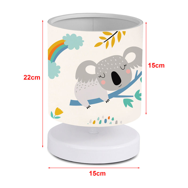 Croquis coté Lampe de bureau Maidstone pour enfant 22 cm blanc [lux.pro]