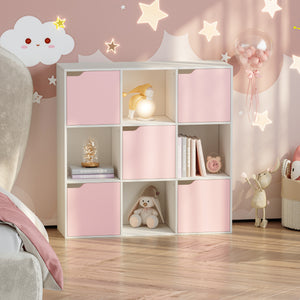 Scaffale per Cameretta Ljunshund con Vani Chiusi e Aperti 90 x 90 x 30 cm - Vari Colori [en.casa]