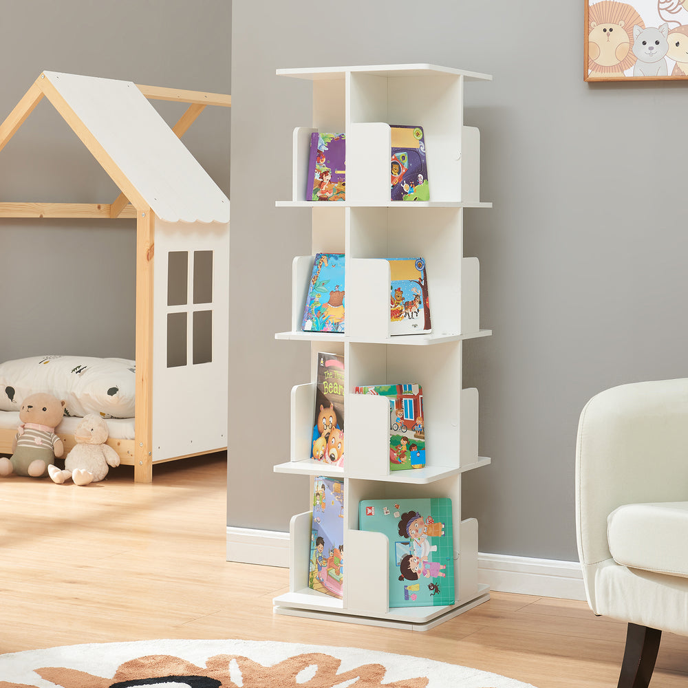 Étagère à livres pivotante Talöpintaa 129 x 40 x 40 cm [en.casa]