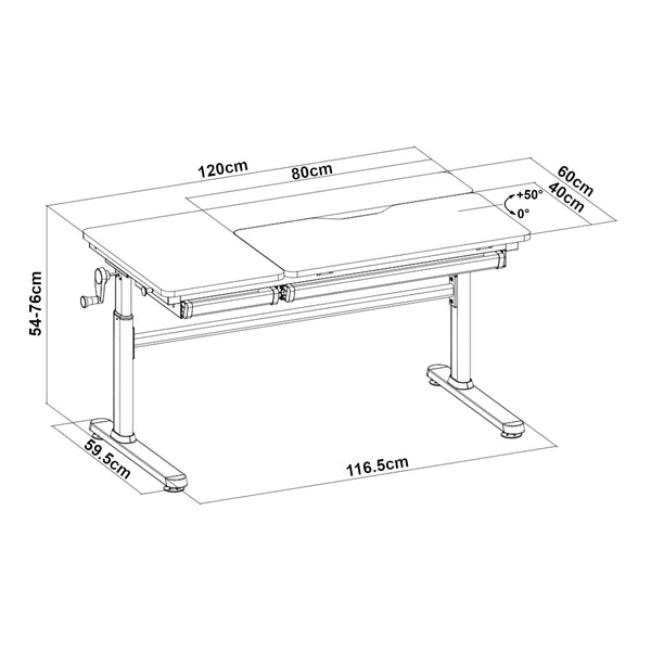 Set de bureau et chaise pour enfant Sauda [en.casa]