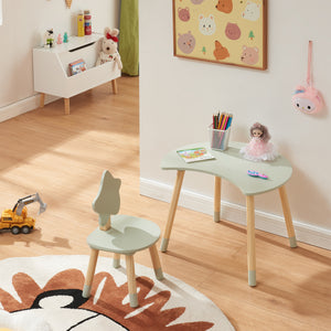 Kinderschreibtisch mit Stuhl Lallega Mond- und Stern-Design [en.casa]