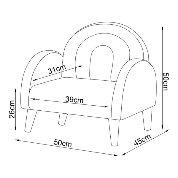Fauteuil pour enfants Sorreindi [en.casa]

