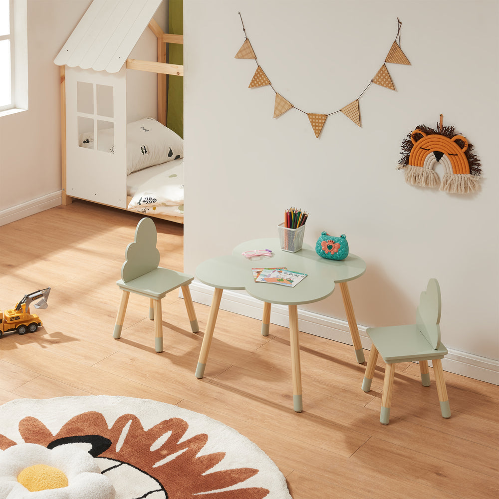 Set Epim di 3 Mobili per Cameretta Tavolino e 2 Sedie [en.casa]