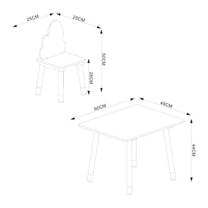 Ensemble de table et 2 chaises pour enfants Hovle [en.casa]