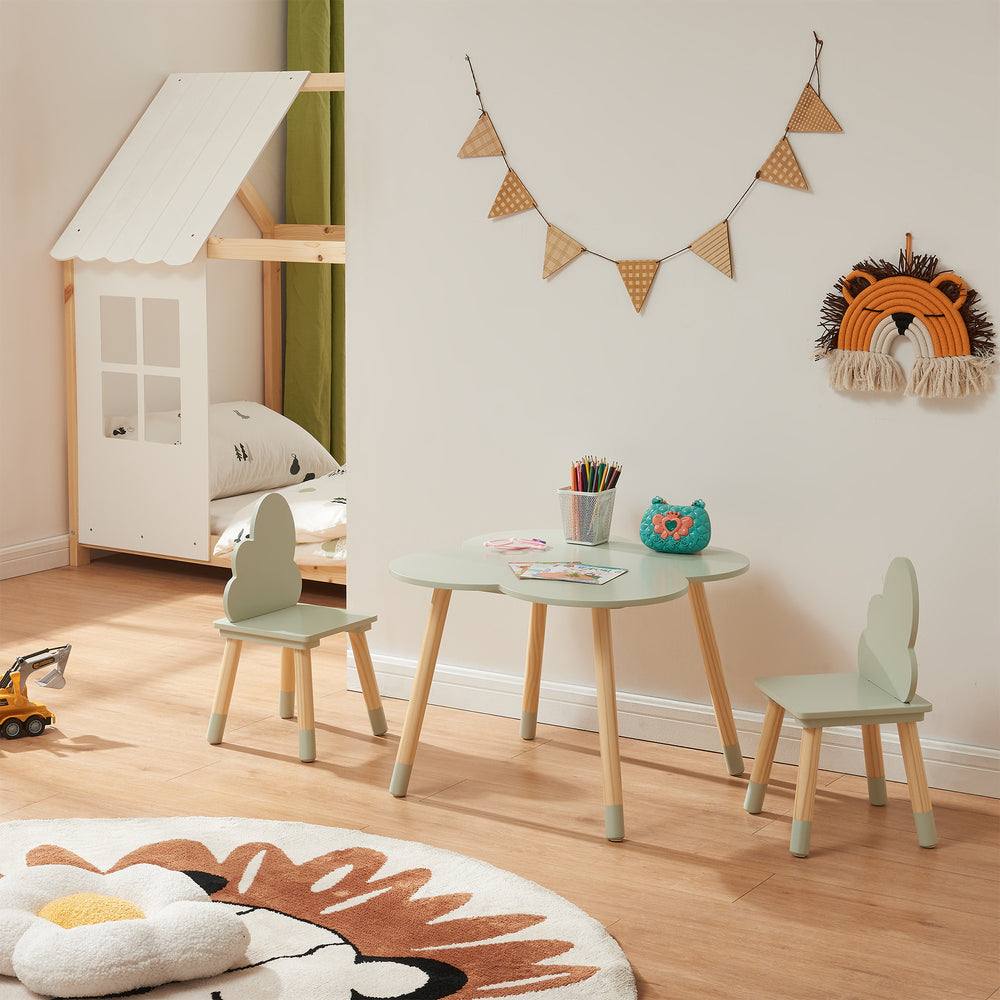 Set Epim di 3 Mobili per Cameretta Tavolino e 2 Sedie [en.casa]