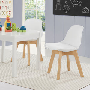 Set de 2 chaises pour enfants Elvdal rembourré en similicuir PU plastique hêtre [en.casa]