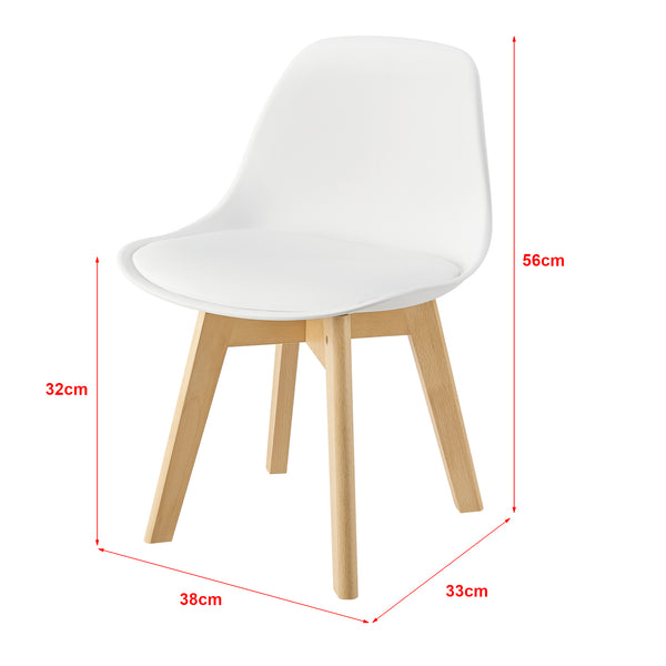 Set de 2 chaises pour enfants Elvdal rembourré en similicuir PU plastique hêtre [en.casa]
