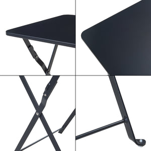 Table pliante Vegårshei acier 45 x 40 x 40 cm [en.casa]