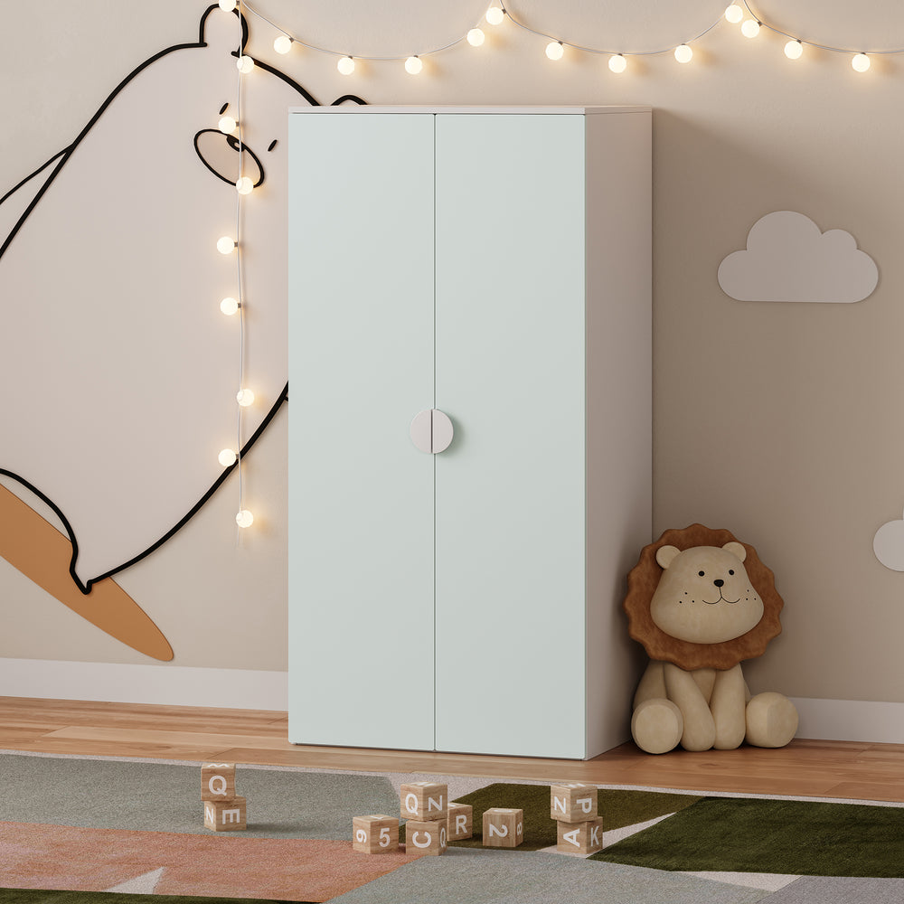 Armadio per Cameretta Sandnes a 2 Ante 123 x 60 x 40 cm [en.casa]