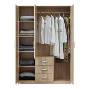Armoire de chambre Bodolz MDF effet chêne sonoma [en.casa]