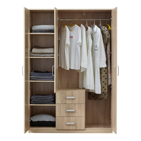Armoire de chambre Bodolz MDF effet chêne sonoma [en.casa]