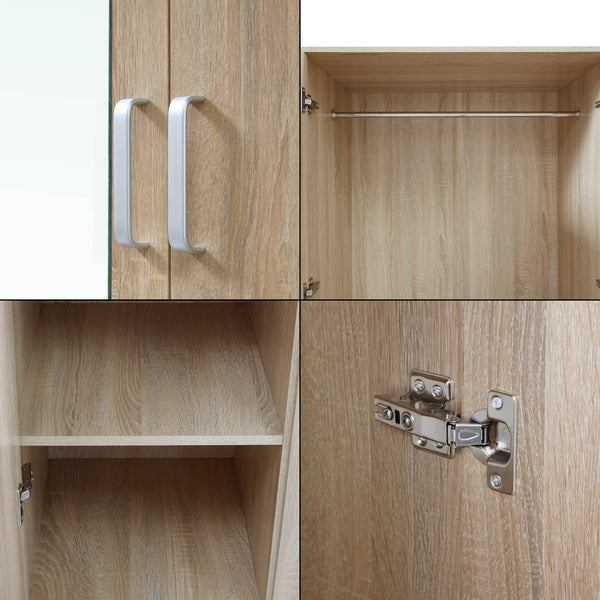 Armoire de chambre Bodolz MDF effet chêne sonoma [en.casa]