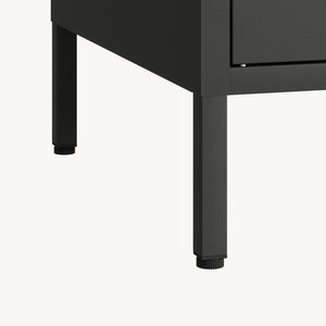 Armadio Guradaroba Esteli in Acciaio a 2 Ante con 2 Barre Appendiabiti e 4 Ripiani 170 x 80 x 45 cm [en.casa]