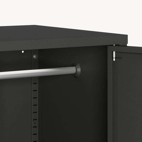 Armadio Guradaroba Esteli in Acciaio a 2 Ante con 2 Barre Appendiabiti e 4 Ripiani 170 x 80 x 45 cm [en.casa]