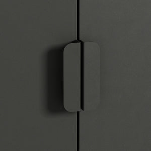 Armadio Guradaroba Esteli in Acciaio a 2 Ante con 2 Barre Appendiabiti e 4 Ripiani 170 x 80 x 45 cm [en.casa]