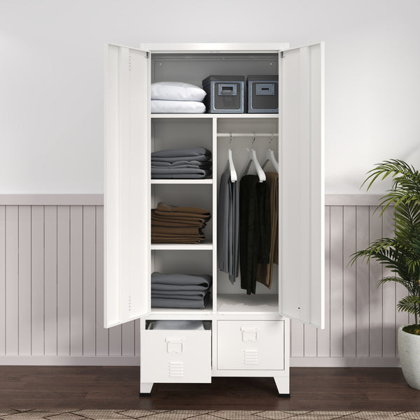 Kleiderschrank Hankasalmi 180x90x40 cm in versch. Farben [en.casa]