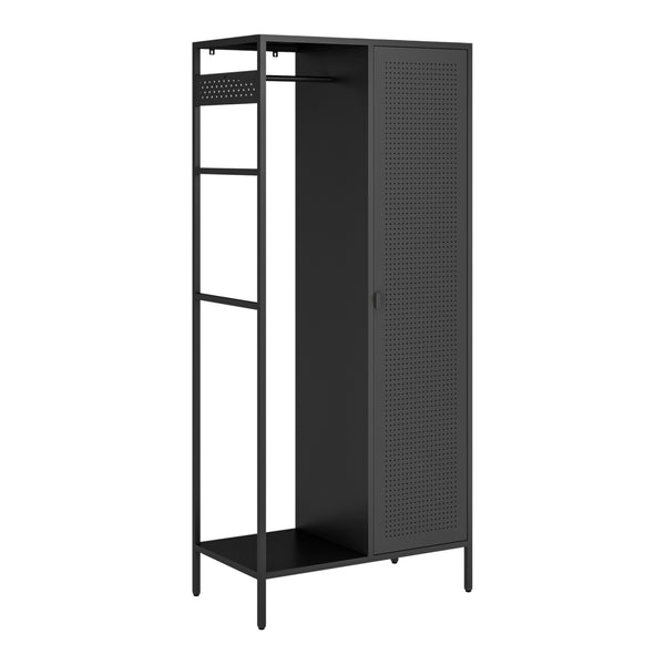 Armadio per Guardaroba Puumala in Metallo 180 x 80 x 45 cm [en.casa]