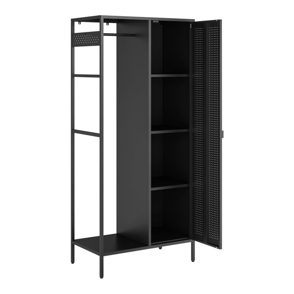 Armadio per Guardaroba Puumala in Metallo 180 x 80 x 45 cm [en.casa]