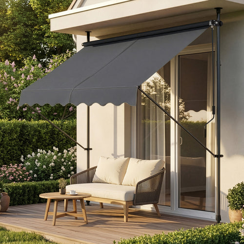 Tenda da Sole a Muro 'Stem' con Pali di Supporto Telescopici pro.tec 