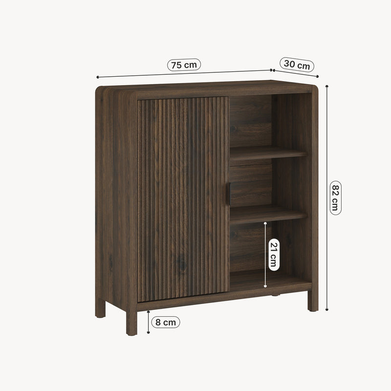 Maßskizze Kommode Lukkodso 82x75x30 cm [en.casa]