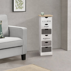 Commode Salo à 6 Tiroirs en Bois 91 x 29 x 27 cm [en.casa]