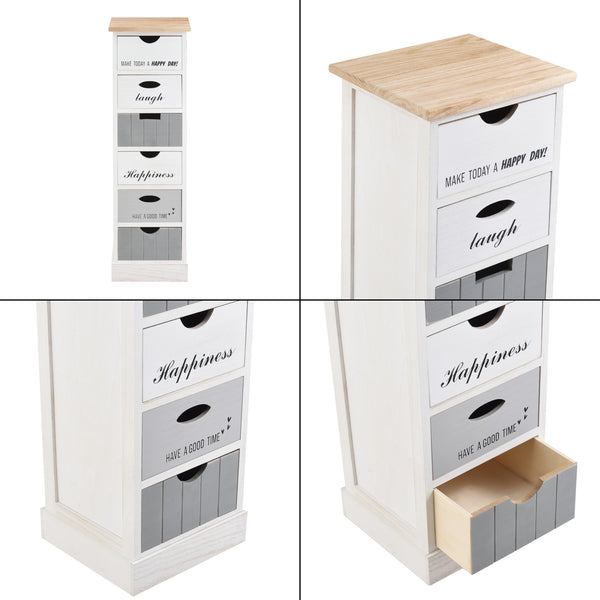 Commode Salo à 6 Tiroirs en Bois 91 x 29 x 27 cm [en.casa]