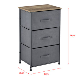 Commode meuble de rangement en métal tiroirs en non-tissé [pro.tec]