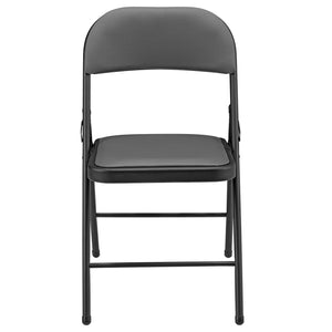 Lot de 6 Chaises de Bureau Chaise de Conférence Chaise de Salon Pliante Chaise Visiteur Similicuir Métal Rembourré 46 cm x 80 cm x 50 cm [pro.tec]