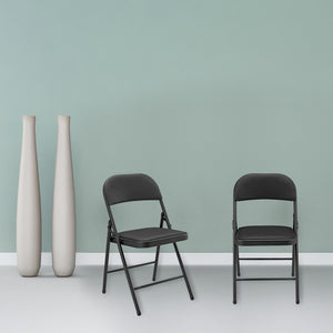 Set di 6 Sedie Pieghevoli da Conferenza con Telaio in Metallo 80 x 46 x 50 cm pro.tec