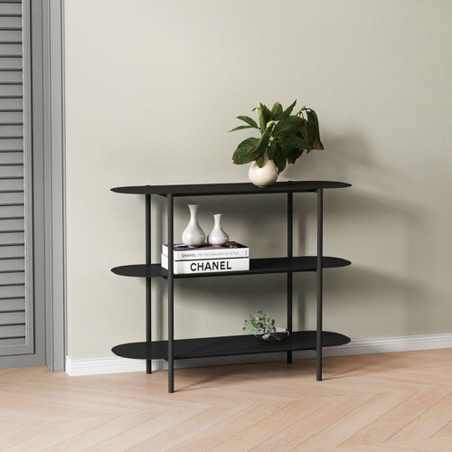 Table console Enebakk 70x90x32cm noir, mat [en.casa] - premiumXL
