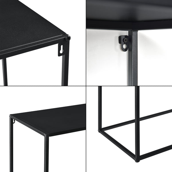Konsolentisch Metall Schwarz in versch. Größen [en.casa]