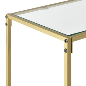Table Console pour Salon Alajärvi en Verre 100 x 35 x 80 cm [en.casa]