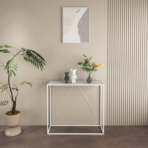 Table console Austevoll acier 90 x 30 x 80 cm [en.casa]