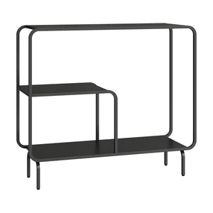 Table console Færder acier noir mat [en.casa]