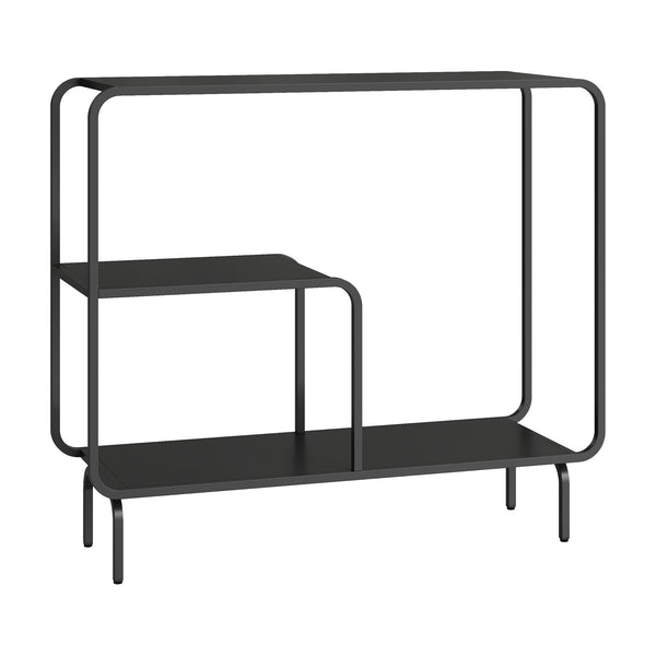 Table console Færder acier noir mat [en.casa]