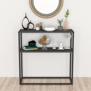 Table console Hemsedal avec surface de stockage 90 x 90 x 33,5 cm [en.casa]