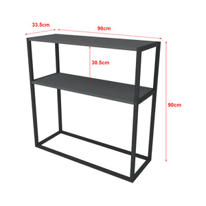 Table console Hemsedal avec surface de stockage 90 x 90 x 33,5 cm [en.casa]