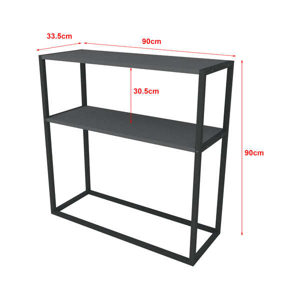 Table console Hemsedal avec surface de stockage 90 x 90 x 33,5 cm [en.casa]