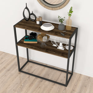 Table console Hemsedal avec surface de stockage 90 x 90 x 33,5 cm [en.casa]