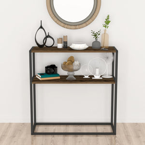 Table console Hemsedal avec surface de stockage 90 x 90 x 33,5 cm [en.casa]