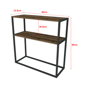Table console Hemsedal avec surface de stockage 90 x 90 x 33,5 cm [en.casa]