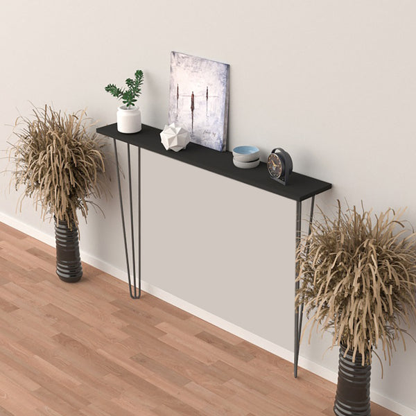 Table console Kokemäki noir [en.casa]