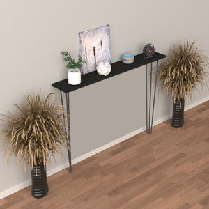 Table console Kokemäki noir [en.casa]
