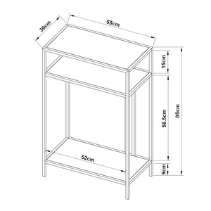 Table console Kumlinge acier [en.casa]