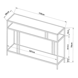 Table console Kumlinge acier [en.casa]