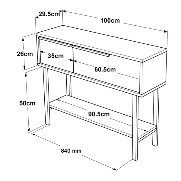Table console Vesanto 100 x 30 x 76 cm [en.casa]