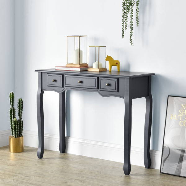 Table Console Hirschhorn avec 3 Tiroirs Plusieurs Couleurs 78 x 100 x 35 cm [en.casa]