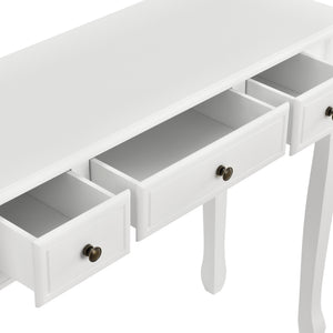 Table Console Hirschhorn avec 3 Tiroirs Plusieurs Couleurs 78 x 100 x 35 cm [en.casa]